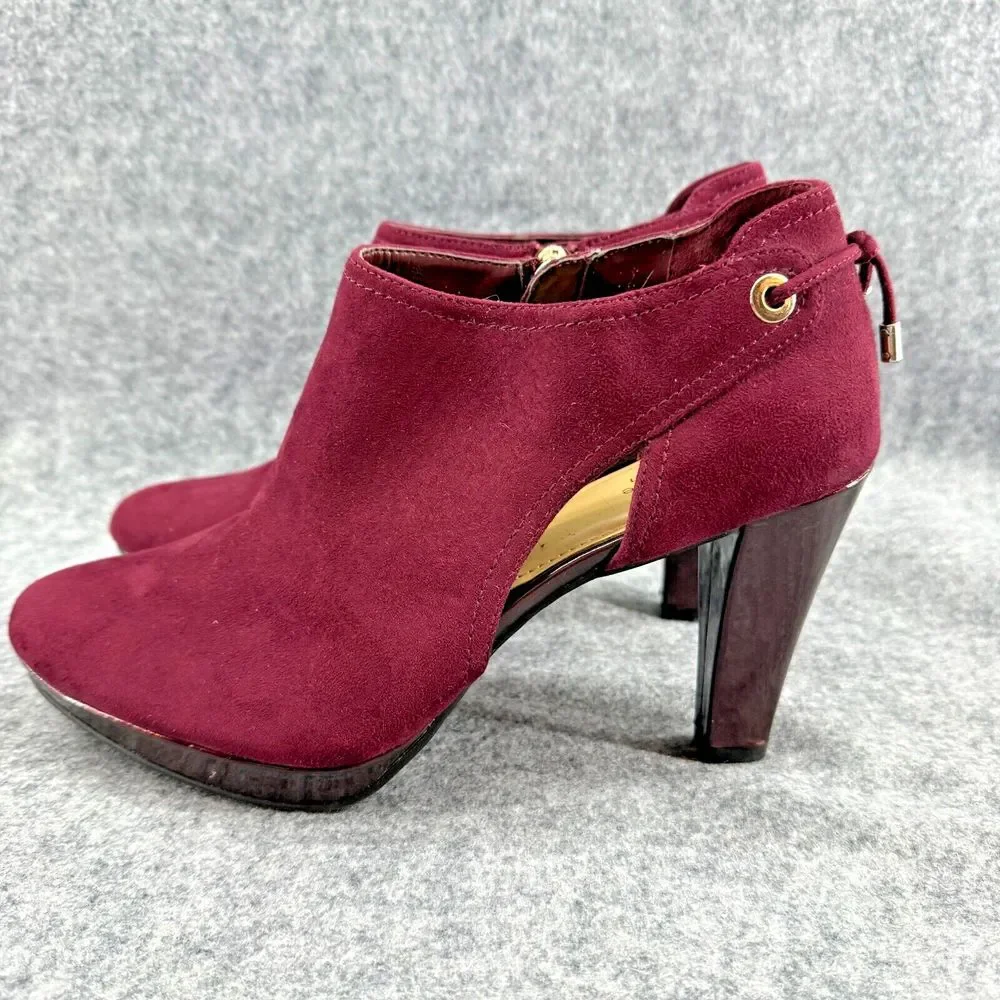 Liz Claiborne Elsie Heels Womens 8.5‎ Maroon Burgundy Shoes Pumps Office Party